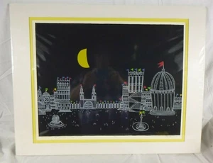 Vtg 1973 Susan Perkinson Serigraph Festival Of the Eclipse Signed Number POP Art - Picture 1 of 11