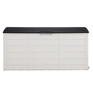 Outdoor Garden Plastic Storage Deck Box Chest Tools Cushions Toys Lockable Seat - Picture 1 of 10