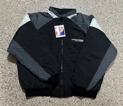 Vintage Swingster Black Greg TOYO Tires Jacket Coat W/ Tags Extra Large READ - Image 1 of 4