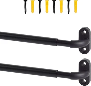 TYRON 2 Pack Screwed Sash Curtain Rod Adjustable 18-30 Inch, 3/8 In. Diameter, F - Picture 1 of 12