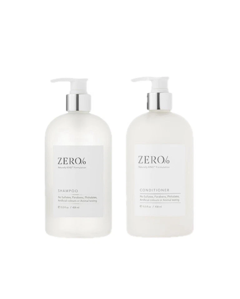 Zero% Shampoo & Conditioner Combo Twin Pack - 443ml Each Gilchrist & Soames New