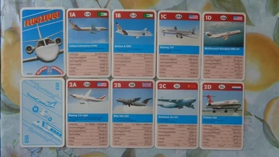 Quartett Flugzeuge Airbus Boeing Ausgabe 1988 - Bild 1 von 3