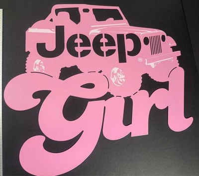 NOVA PLACA DE METAL COLECIONÁVEL ROSA JIPE MENINA CJ CHEROKEE WRANGLER RENEGADE COMPASS - Imagem 1 de 4