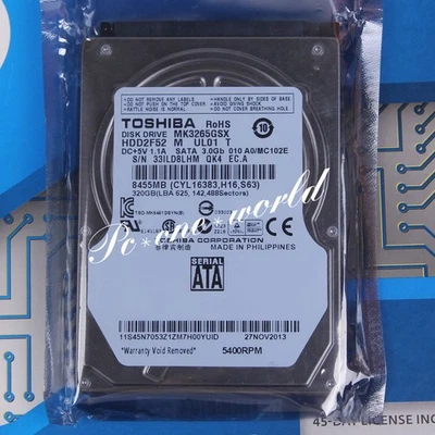 100% OK For TOSHIBA MK3265GSX 320 GB 2.5" 5400 RPM 8 MB SATA Hard Disk Drive HDD - Image 1 of 2