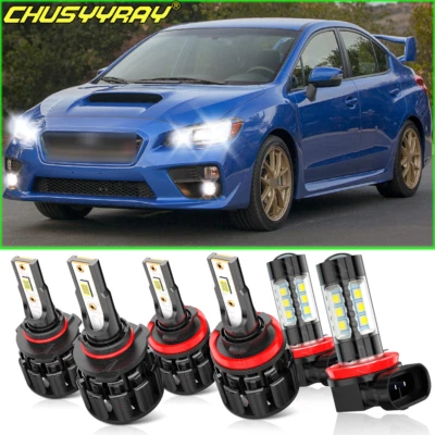 Para Para Subaru WRX 2015 2016 2017 2018-2020 Faro LED + Bombillas antiniebla Foto 1 de 4
