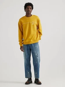 Men's Lee X Basquiat Crown Sweatshirt in Tawny Olive Oversized Fit - Picture 1 of 6
