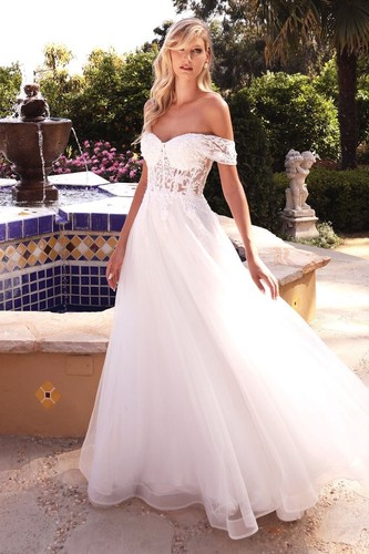 OFF WHITE ABITO DA SPOSA PIZZO SPALLE SCOPERTE CDCD961W
