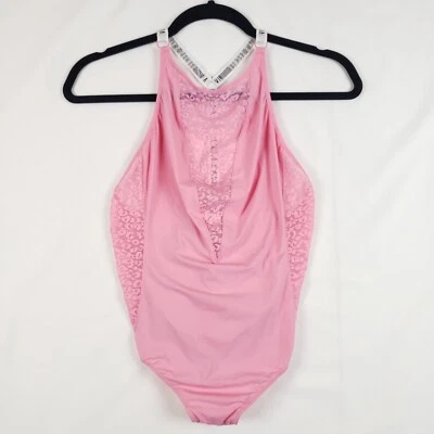 Body Victorias Secret T Back Teddy Mujer Pequeño Deletreado Correa Rosa Nuevo con Etiquetas Foto 1 de 4
