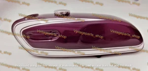 Fit For Yamaha FS1-E Moped 50cc Steel Aubergine Painted Petrol Tank 1970s Model - Picture 1 of 5