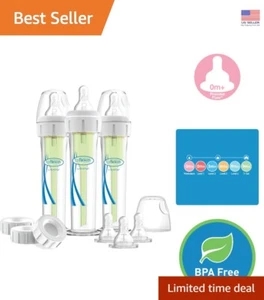 3-Pack AccuFeed 60cc Anti-Colic Baby Bottles with Silicone Nipples - BPA Free - Picture 1 of 8