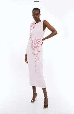 karen millen Petite Rose  Crepe Jersey Midi Dress Size M - Image 1 of 4