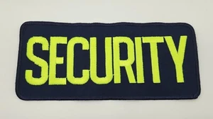 NEW 3" x 8" YELLOW SECURITY Hook Back Tactical Raid TACTICAL VEST ID Patch - Picture 1 of 3