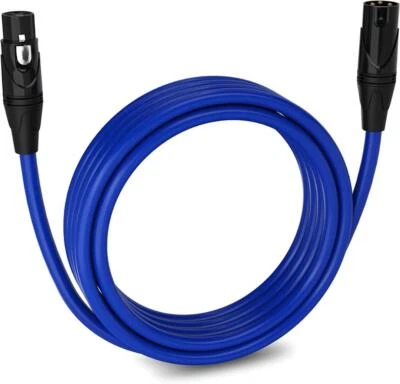Canare L4E6S Star Quad Microphone Cable | Gold XLR-F XLR-M | Blue.