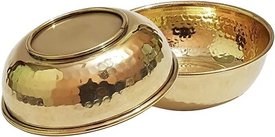 Handmde Solid Brass Hammered Bowl, 6 Piece, Gold. - Image 1 of 2