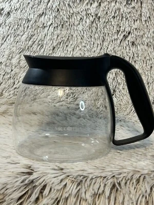 Mr. Coffee Jarra 12 Tazas Vidrio Repuesto Jarra Olla Mango Negro Tapa Foto 1 de 4