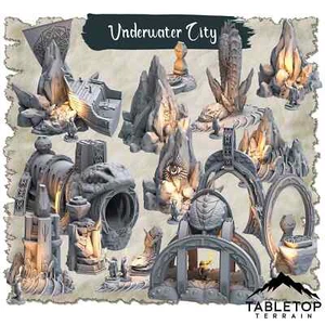 Underwater City - Thematic Dungeon Terrain - Fantasy Tabletop Terrain  - Picture 1 of 10