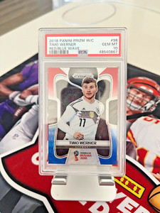 2018 Panini Prizm World Cup Timo Werner #98 Red Blue Wave PSA 10 Germany