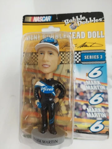 NEW Mark Martin Pfizer #6  Roush Racing NASCAR Mini Bobblehead figure Series 3 Cover