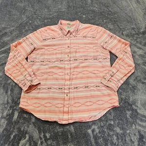 Ariat Real Aztec button up long sleeve shirt womens Large pink western relaxed - Picture 1 of 14