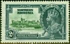 Northern Rhodesia 1935 2d Green & Indigo SG19F Diag Line by Turret Fine Mtd Mint