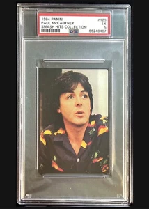 1984 Panini Smash Hits #129 PAUL McCARTNEY PSA 5 POP 3 Beatles Oversized Card - Picture 1 of 2