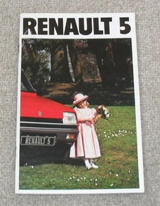 Renault 5 Brochure 1978 - 5 TL 5 GTL 5 TS 5 Gordini - Picture 1 of 1