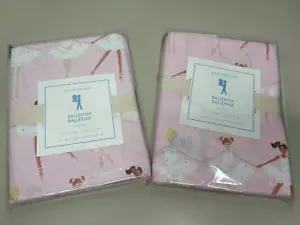 NUEVO Juego de 2 almohadas Pottery Barn Kids SHAMS bailarina rosa estándar algodón PBK - Imagen 1 de 11