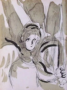 Marc Chagall, Angel with Sword, The Bible Lithographs, 1956 - Picture 1 of 1