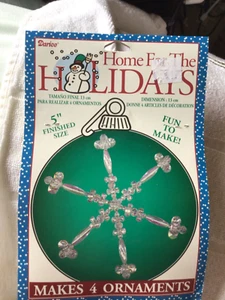 Darice Wire and Bead Snowflake Kit makes four 5" ornaments Home for Holidays - Picture 1 of 2