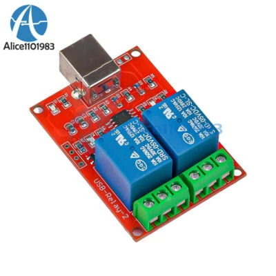 Relé USB 5V Control de computadora programable de 2 canales para control de hogar inteligente #F23 - Imagen 1 de 4