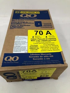Square D QO24L70F 70A Lastschwerpunkt Hauptfahne 1-phasig 2-Abstände 4-Kreis 120/240V  - Bild 1 von 7