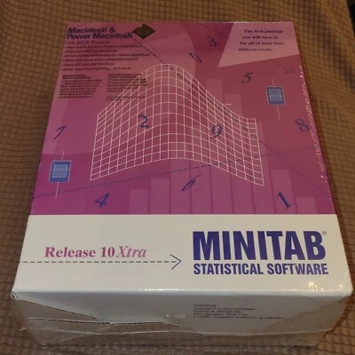 MINITAB Statistical Software Release 10Xtra for Macintosh & Power Macintosh NEW! - Image 1 of 4