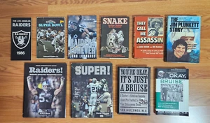 Lot of Raiders Books. Los Angeles, Oakland, Vegas. NFL. Auto's, Stabler, Tatum - Imagen 1 de 6