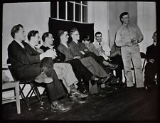 Magic Lantern Slide GROUP OF MEN 1942 PHOTO USA SOUTHINGTON CONN