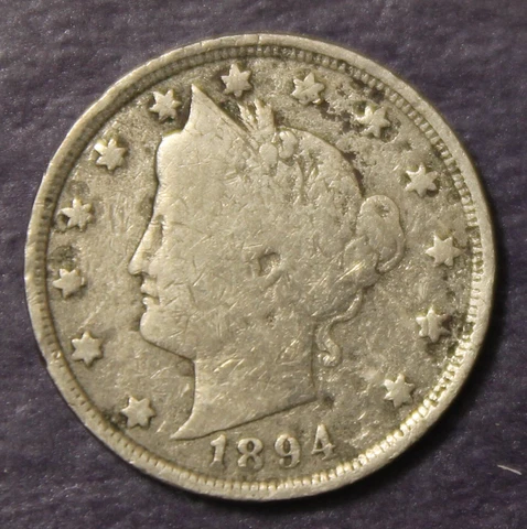 1894 Liberty Nickel VG Details..............................Lot 9394 Cover