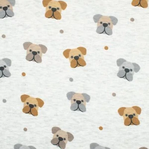 Alpenfleece Hundeköpfe Fleece Winterstoff kuschelig (Preis=) - Bild 1 von 6