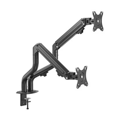 DUAL ARM MONITOR DESK MOUNT BRACKET SPRING ASSITED FULL MOTION FOR 17-32" SCREEN - Image 1 of 4