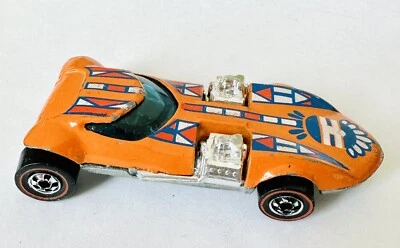 Hot Wheels Redline 1975 Twin Mill Flying Colors Orange w Tampos - Image 1 of 4