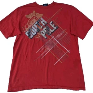 Vtg Southpole Graffiti Shirt Sz 2XL Red Distressed Streetwear Grunge Skater Y2K - Picture 1 of 13
