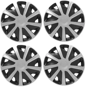 Fits 15" Citroen Relay Wheel Trims Van HubCaps Set of 4 Black Silver Quality !! - Picture 1 of 1