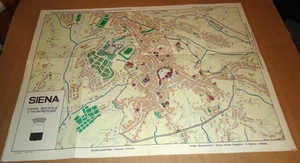 VINTAGE FOLDED MAP ,OF SIENA ITALIY 17 X 12 INCHES - Picture 1 of 1