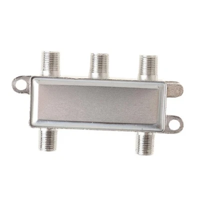 4 Way Splitter Antenna Satellitare TV 5-2400MHz Coassiale Cable HDTV Satellite - Immagine 1 di 4