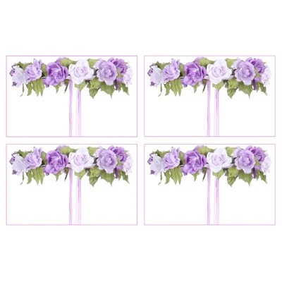 GREAT PRETENDERS 4-Stück Violetter Rosen-Blüten Haarkranz / Prinzessin Feen Elfen Kostüm Zubehör