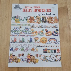 American School of Needlework BABY BORDERS modelli punto croce #3528 vintage - Foto 1 di 9