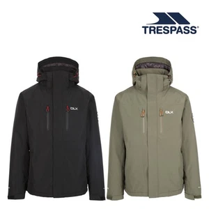 DLX Herren wasserdichte Jacke gepolsterter Reißverschluss Kapuze Oswarm - Bild 1 von 10