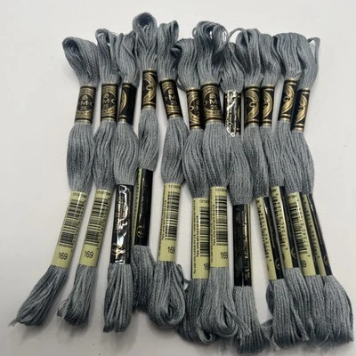 12 PACK - 169 LIGHT GRAY Moline DMC 6-Strand Embroidery Cotton 8.7yd Brand New! - Image 1 of 3