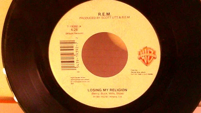 R.E.M.,WB,"Losing My Religion"US,7" 45,1991 classic rock hit, Mint - Image 1 of 2