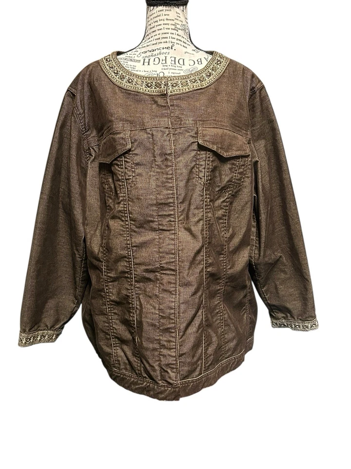 Chaqueta de pana AVX Avenue Jeans para mujer talla 26/28 marrón invierno Officecore Foto 1 de 4