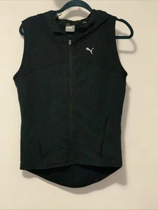 Puma Zip-Up Hooded Vest Women’s Size S | Black Sleeveless Activewear | VGC - Bild 1 von 4