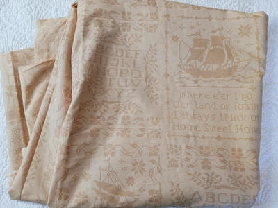 At Water's Edge Blackbird Design for Moda Fabric Yellow-Gold Samplers 108x132" S - Image 1 of 4